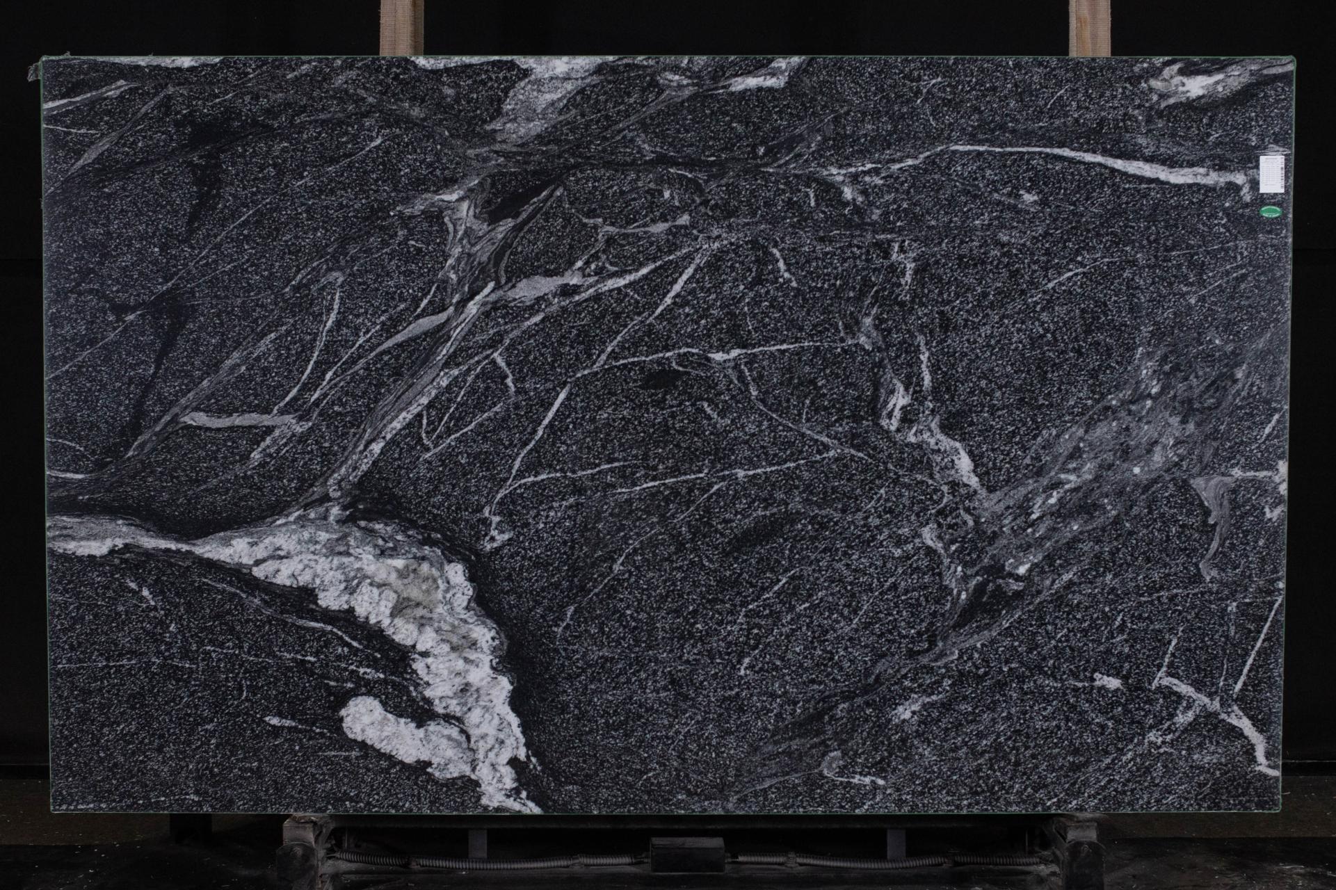 American Black granite slab with white veining for kitchen countertops and modern designs